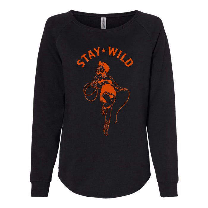 Stay Wild Cowgirl Oversized Womens California Wash Sweatshirt