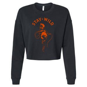 Stay Wild Cowgirl Oversized Cropped Pullover Crew