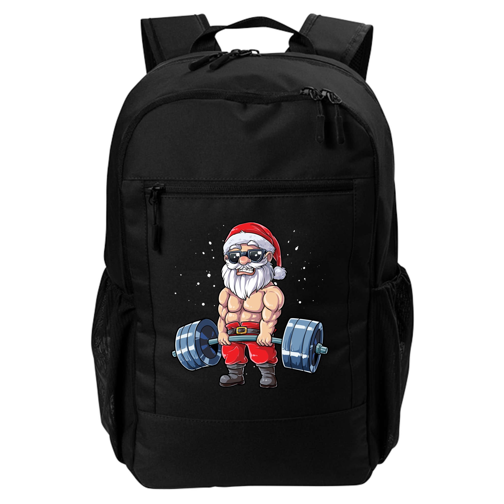 Santa Weightlifting Christmas Fitness Gym Deadlift Xmas Meaningful Gift Backpack