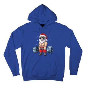 Santa Weightlifting Christmas Fitness Gym Deadlift Xmas Meaningful Gift Hoodie