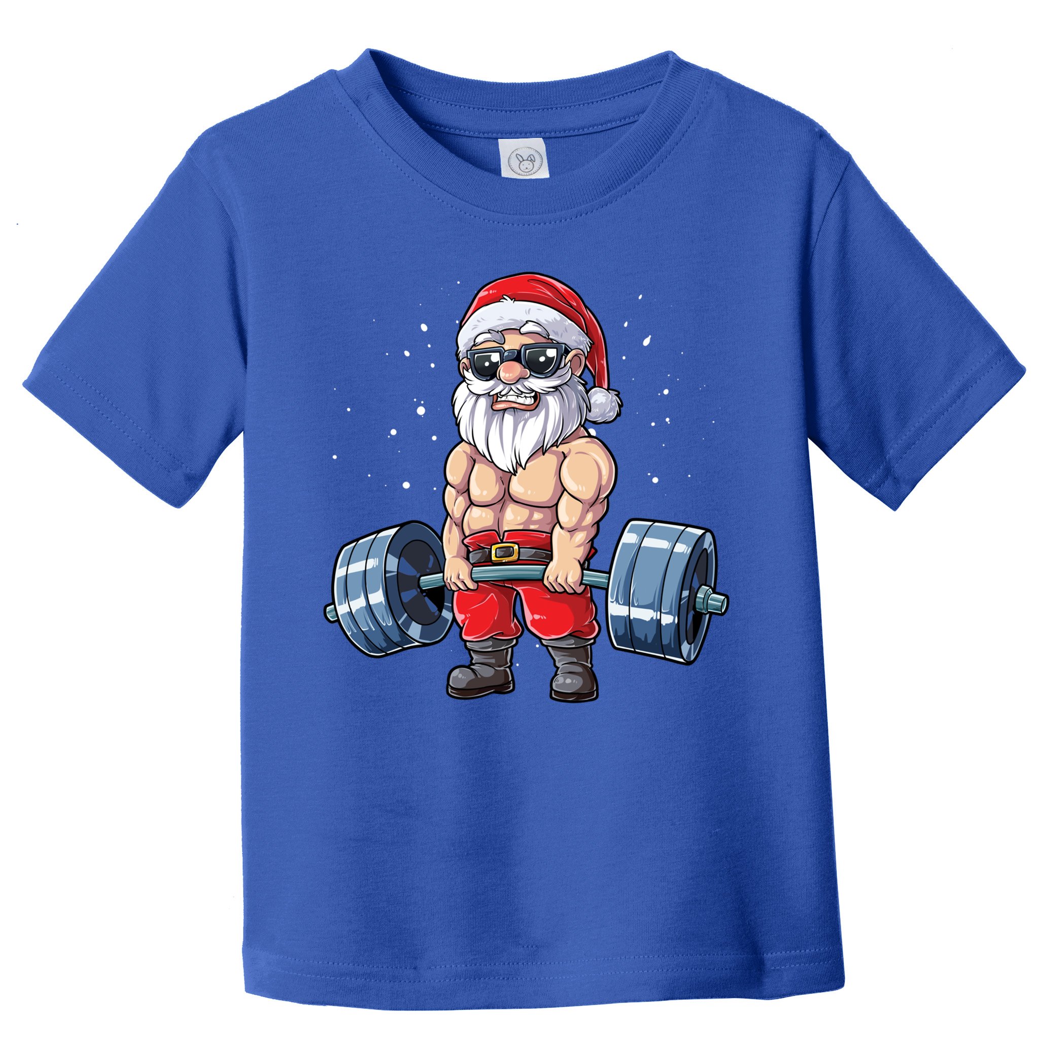 Santa Weightlifting Christmas Fitness Gym Deadlift Xmas Meaningful Gift Toddler T-Shirt