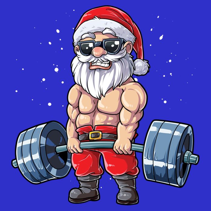 Santa Weightlifting Christmas Fitness Gym Deadlift Xmas Meaningful Gift Toddler T-Shirt
