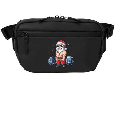 Santa Weightlifting Christmas Fitness Gym Deadlift Xmas Meaningful Gift Crossbody Pack