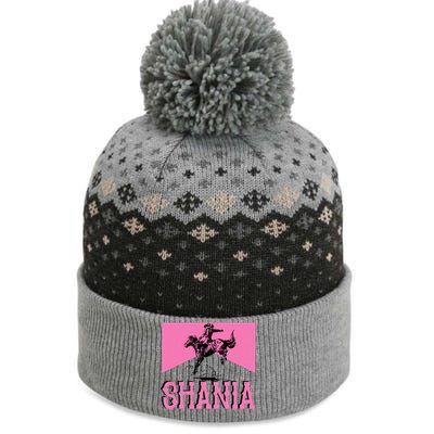 Shania Western Cowboy The Baniff Cuffed Pom Beanie