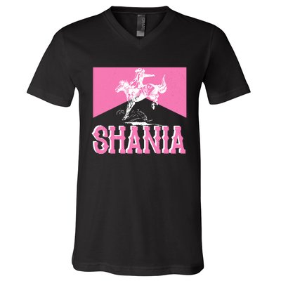 Shania Western Cowboy V-Neck T-Shirt