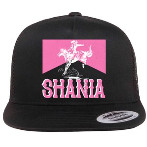 Shania Western Cowboy Flat Bill Trucker Hat