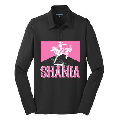 Shania Western Cowboy Silk Touch Performance Long Sleeve Polo