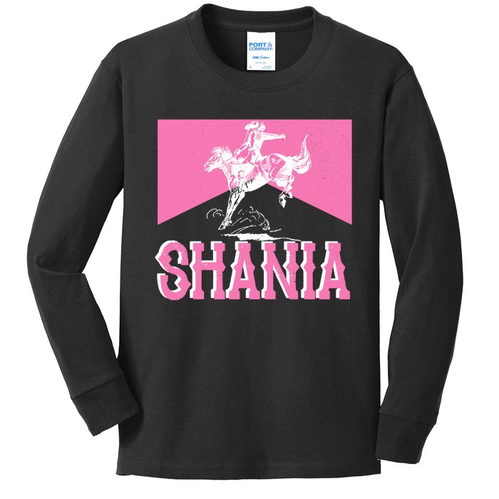 Shania Western Cowboy Kids Long Sleeve Shirt