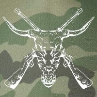 Skull With Crossed Guns And Horns Legacy Tie Dye Trucker Hat