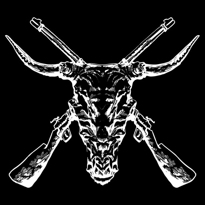 Skull With Crossed Guns And Horns Premium T-Shirt