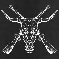 Skull With Crossed Guns And Horns Hat