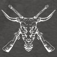 Skull With Crossed Guns And Horns Vector Backpack