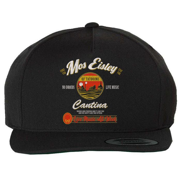 S.T.A.R W.A.R.S Classic M.O.S Eisley Cantina Live Music All Week Ad Wool Snapback Cap