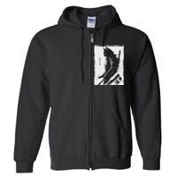 Samurai Warrior Cat Graphic Vintage Japanese Art Anime Full Zip Hoodie