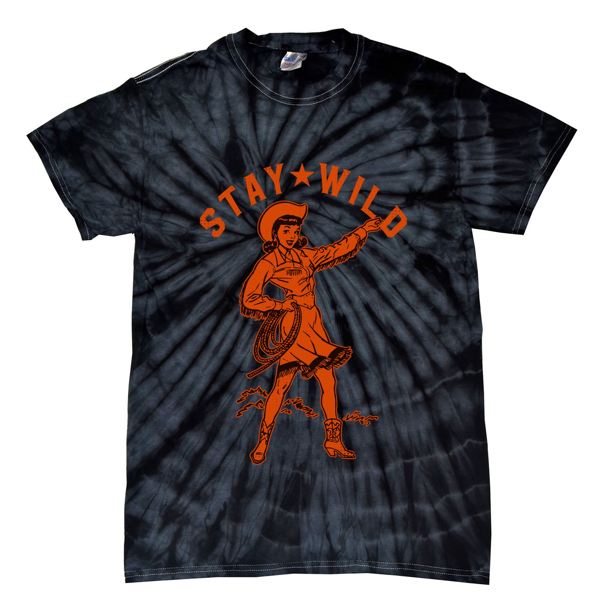 Stay Wild Cowgirl Cowgirl Western Country Girl Tie-Dye T-Shirt
