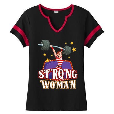 Strong Woman Costume Circus Staff Carnival Lovers Men Women Ladies Halftime Notch Neck Tee