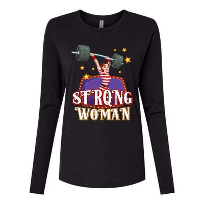 Strong Woman Costume Circus Staff Carnival Lovers Men Women Womens Cotton Relaxed Long Sleeve T-Shirt