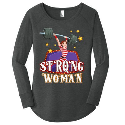 Strong Woman Costume Circus Staff Carnival Lovers Men Women Women's Perfect Tri Tunic Long Sleeve Shirt