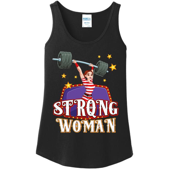 Strong Woman Costume Circus Staff Carnival Lovers Men Women Ladies Essential Tank