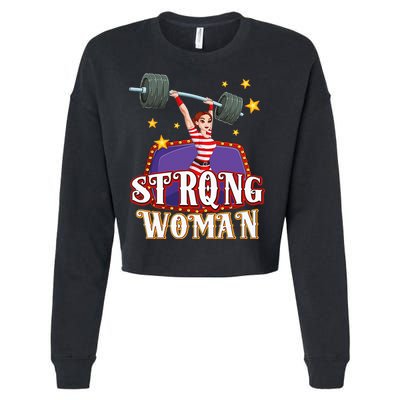 Strong Woman Costume Circus Staff Carnival Lovers Men Women Cropped Pullover Crew