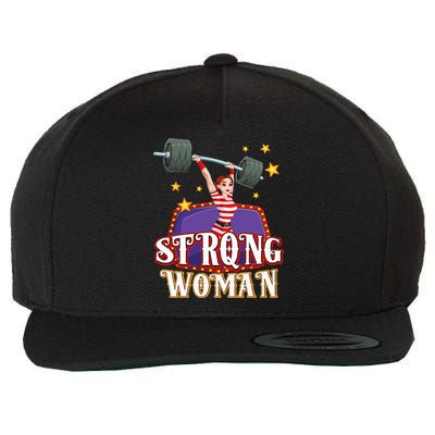 Strong Woman Costume Circus Staff Carnival Lovers Men Women Wool Snapback Cap