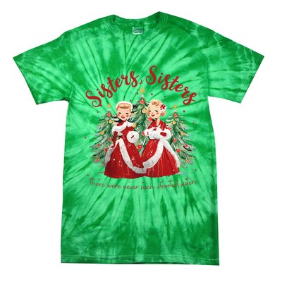 Sisters White Christmas Movie 1954 Xmas Snow Holiday Pajamas Tie-Dye T-Shirt