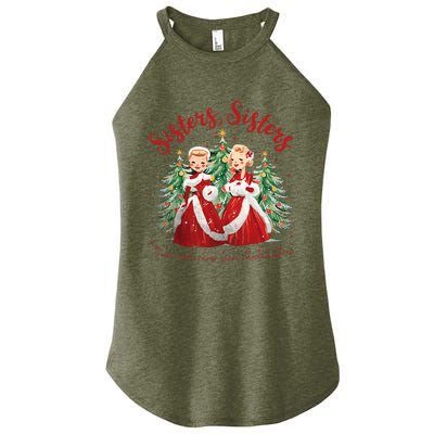 Sisters White Christmas Movie 1954 Xmas Snow Holiday Pajamas Women's Perfect Tri Rocker Tank