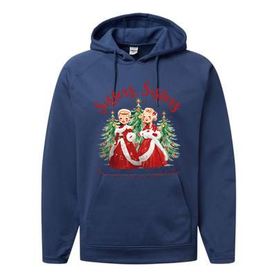 Sisters White Christmas Movie 1954 Xmas Snow Holiday Pajamas Performance Fleece Hoodie