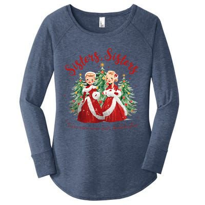 Sisters White Christmas Movie 1954 Xmas Snow Holiday Pajamas Women's Perfect Tri Tunic Long Sleeve Shirt