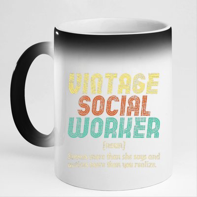 Social Worker Community Public Servant Caseworker 11oz Black Color Changing Mug