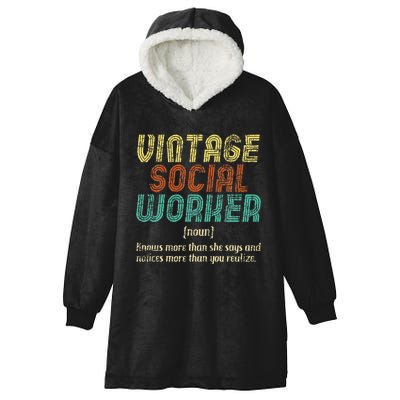 Social Worker Community Public Servant Caseworker Hooded Wearable Blanket