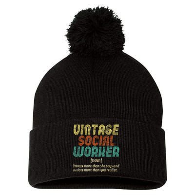 Social Worker Community Public Servant Caseworker Pom Pom 12in Knit Beanie