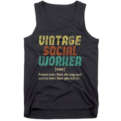 Social Worker Community Public Servant Caseworker Tank Top