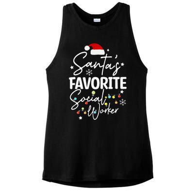 Social Worker Christmas Medical Social Worker Ladies PosiCharge Tri-Blend Wicking Tank