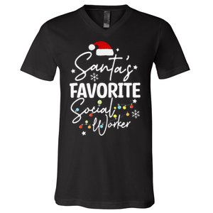 Social Worker Christmas Medical Social Worker V-Neck T-Shirt