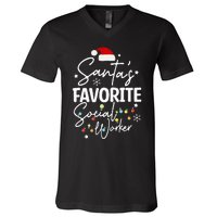 Social Worker Christmas Medical Social Worker V-Neck T-Shirt