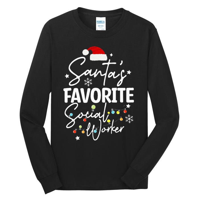 Social Worker Christmas Medical Social Worker Tall Long Sleeve T-Shirt