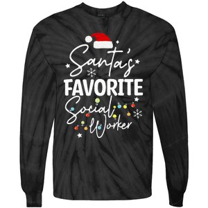 Social Worker Christmas Medical Social Worker Tie-Dye Long Sleeve Shirt