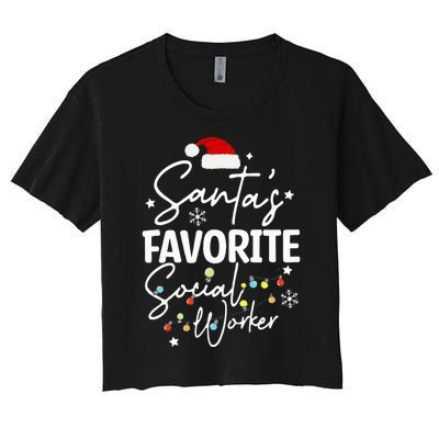 Social Worker Christmas Medical Social Worker Women's Crop Top Tee