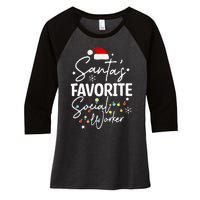 Social Worker Christmas Medical Social Worker Women's Tri-Blend 3/4-Sleeve Raglan Shirt