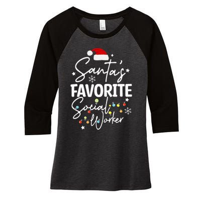 Social Worker Christmas Medical Social Worker Women's Tri-Blend 3/4-Sleeve Raglan Shirt