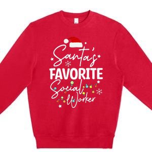 Social Worker Christmas Medical Social Worker Premium Crewneck Sweatshirt