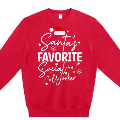 Social Worker Christmas Medical Social Worker Premium Crewneck Sweatshirt