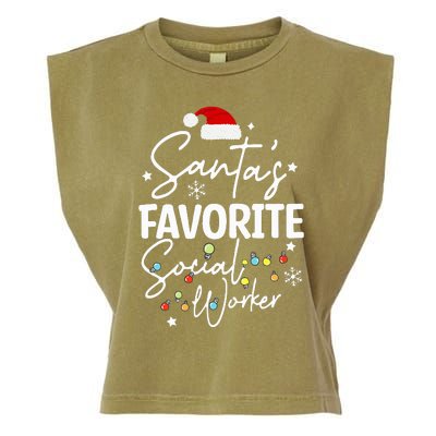 Social Worker Christmas Medical Social Worker Garment-Dyed Women's Muscle Tee