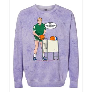 So, Who's Coming Second Larry Bird Colorblast Crewneck Sweatshirt