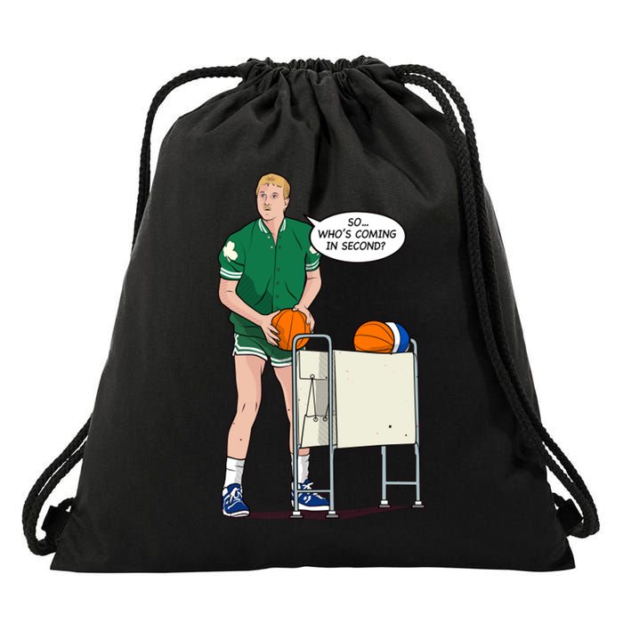 So, Who's Coming Second Drawstring Bag