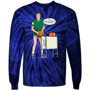 So, Who's Coming Second Larry Bird Tie-Dye Long Sleeve Shirt