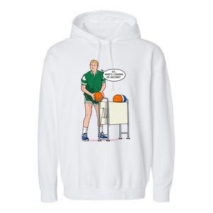 So, Who's Coming Second Larry Bird Garment-Dyed Fleece Hoodie