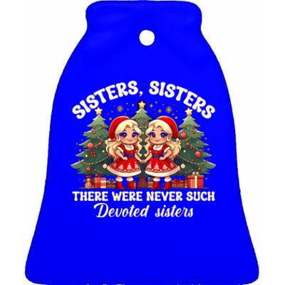 Sisters White Christmas Movie 1954 Xmas Snow Holiday Pajamas Gift Ceramic Bell Ornament