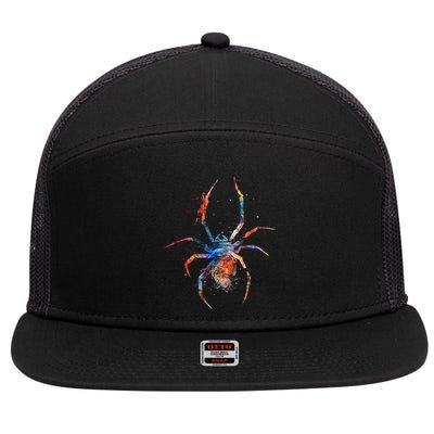 Spider Web Cobweb Arachnid Entomology Cute Gift Arachnologist Funny Gift 7 Panel Mesh Trucker Snapback Hat